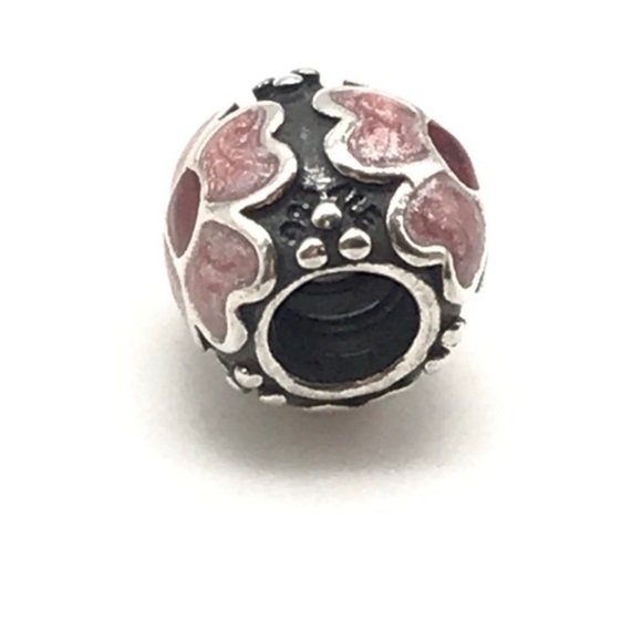 Pandora Pink Enamel Daisy Flower Floral Rare Retired Bead Charm - Picture 4 of 5